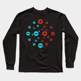 Polar Covalent Bond Pattern Long Sleeve T-Shirt